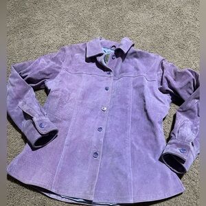Lavender Suede leather Jacket. READ DESCRIPTION